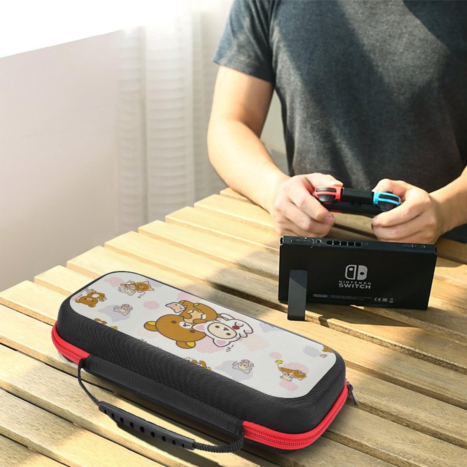 Amazon.co.jp: リラックマ（猫）2 収納ケース Switchケース 収納バック